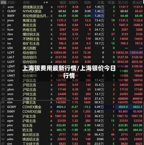 上海银费用最新行情/上海银价今日行情-第3张图片