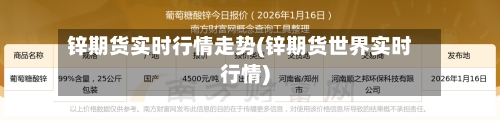 锌期货实时行情走势(锌期货世界实时行情)