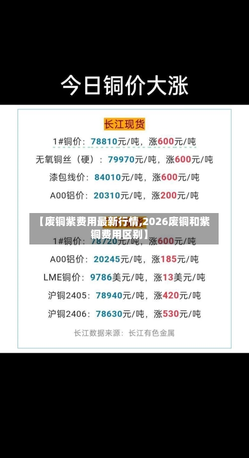 【废铜紫费用最新行情,2026废铜和紫铜费用区别】-第3张图片