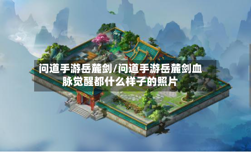 问道手游岳麓剑/问道手游岳麓剑血脉觉醒都什么样子的照片-第2张图片