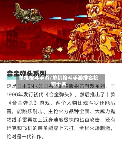 单机格斗手游/单机格斗手游排名榜前十名-第3张图片