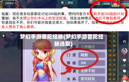梦幻手游普陀经脉(梦幻手游普陀经脉选取)-第3张图片