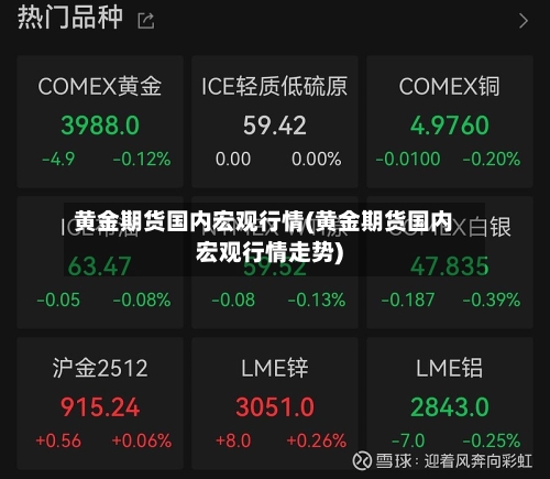 黄金期货国内宏观行情(黄金期货国内宏观行情走势)